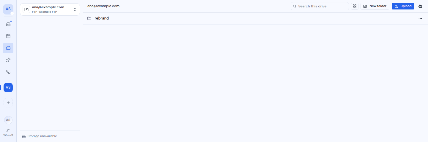 A restricted drive that shows only one folder at its top level