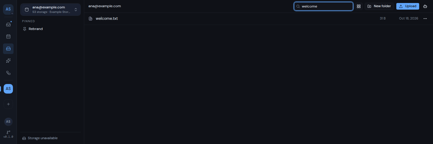 Search results for "welcome" in a drive