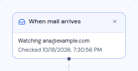 A When mail arrives trigger watching a mailbox, with its last check time