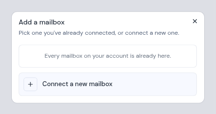 The Add a mailbox dialog